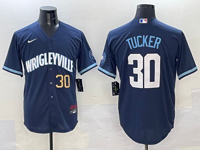 Men Chicago Cubs #30 Tucker Dark Blue City Edition 2025 Nike MLB Jersey style 4->chicago cubs->MLB Jersey